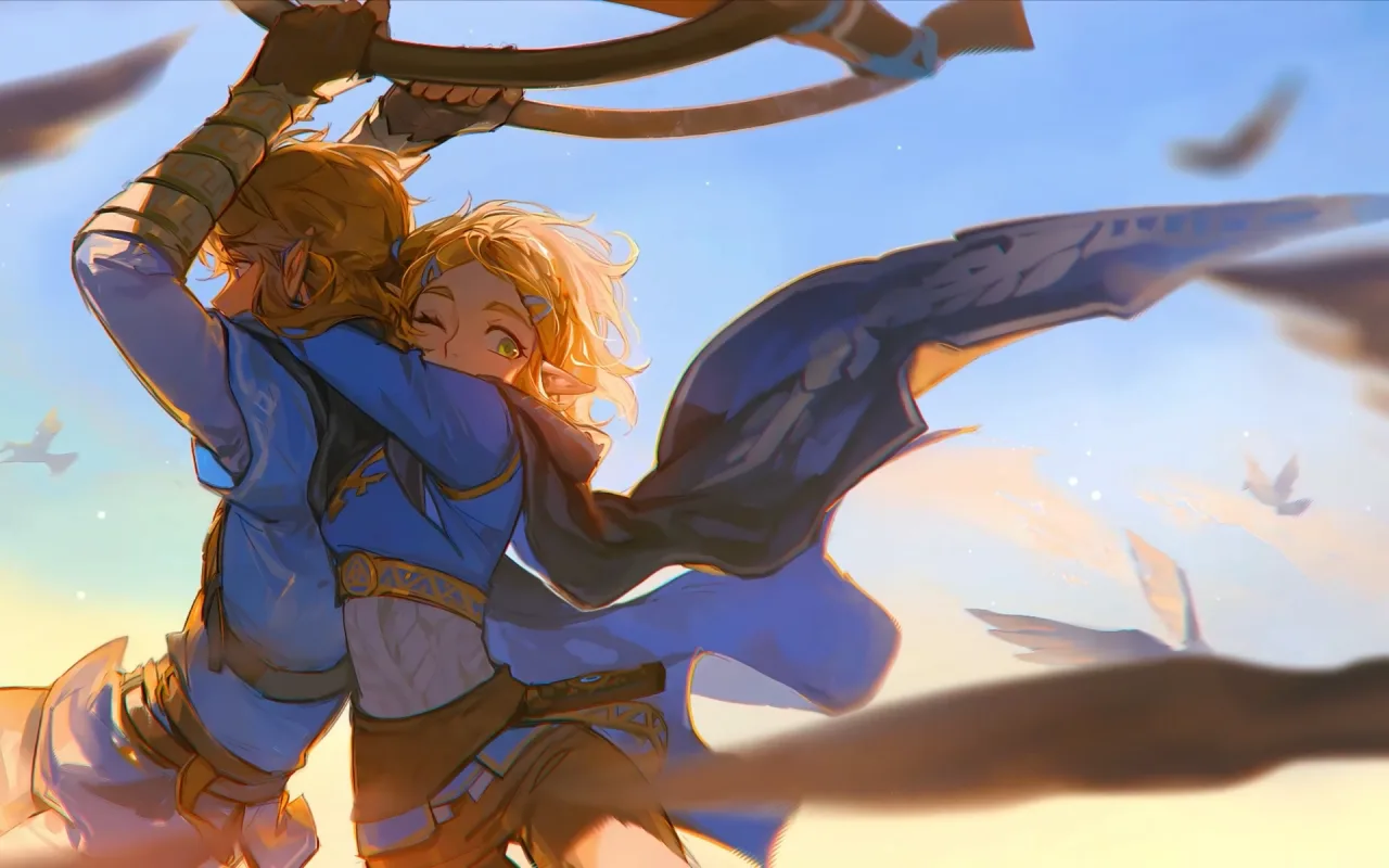 Link & Zelda in the Sky live wallpaper preview