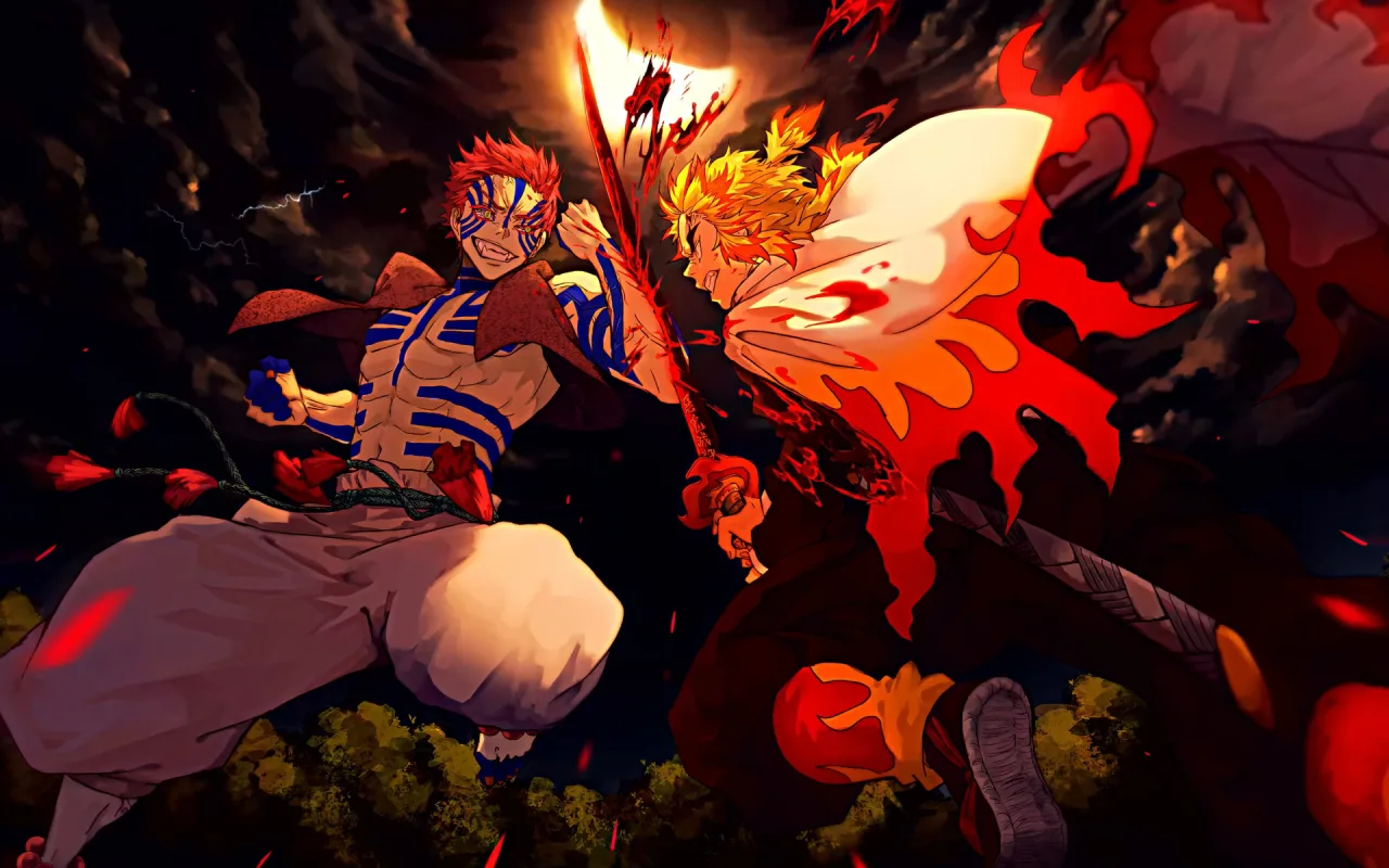 Akaza Vs Rengoku live wallpaper preview