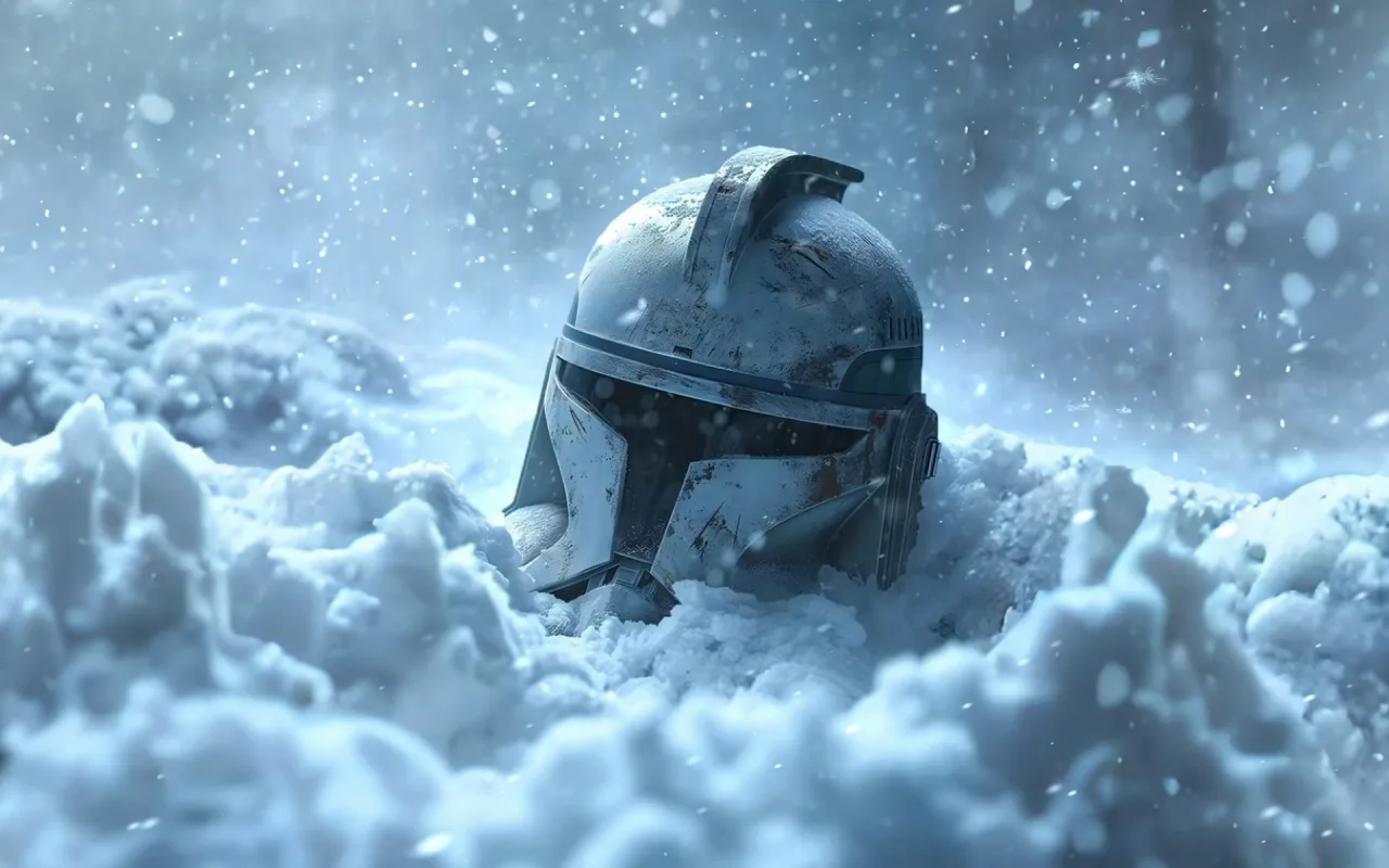 Clone Trooper Helmet Snow live wallpaper preview