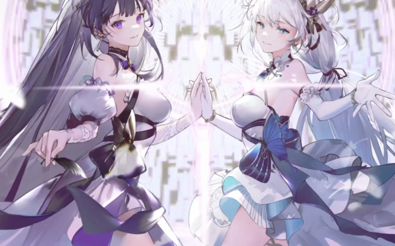 Anime Girls Holding Hands live wallpaper preview