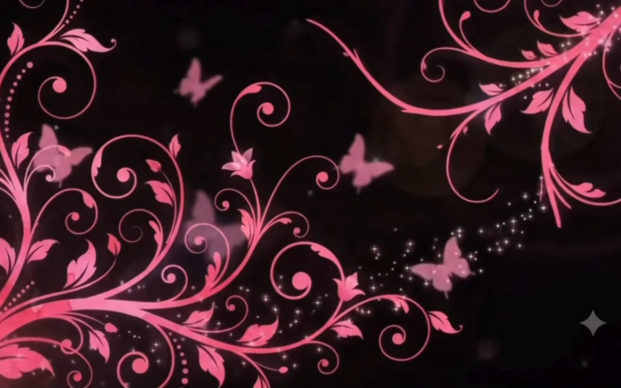 Pink Vector Flourish live wallpaper preview