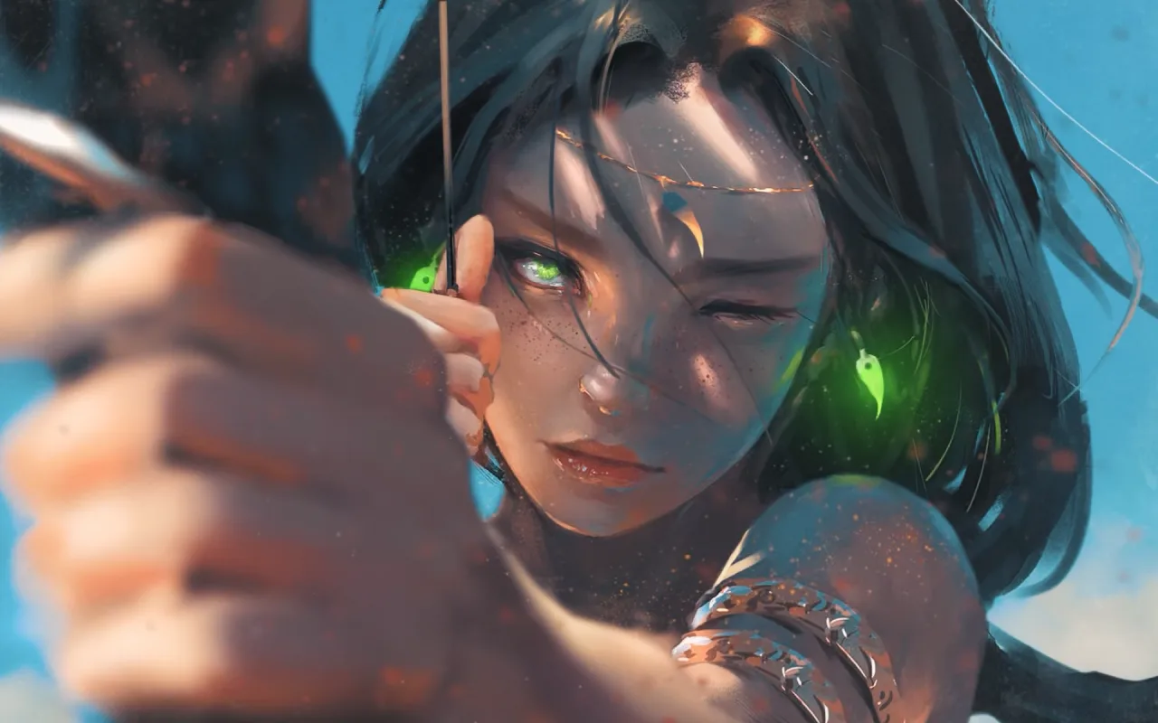 Archer Girl live wallpaper preview