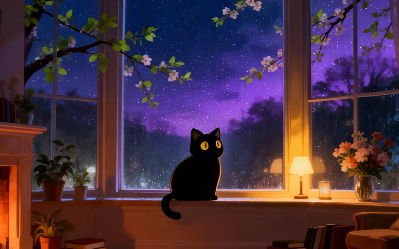 Purple Rain Window live wallpaper preview