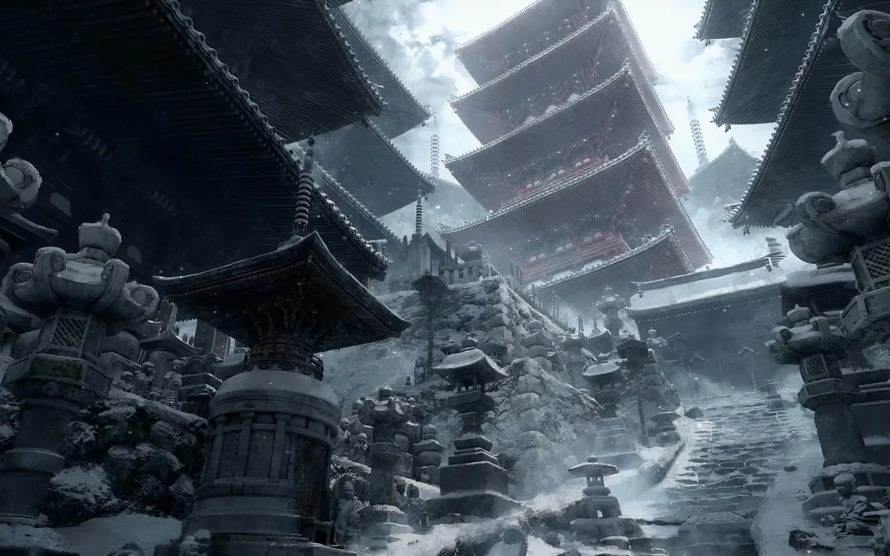 Temple Ruins in Winter live wallpaper preview