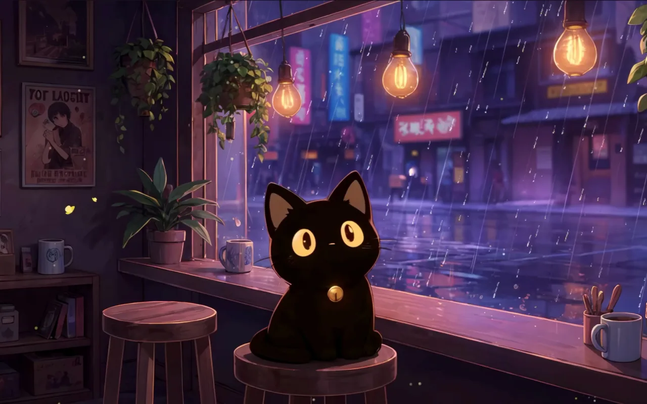 Kitty Café live wallpaper preview