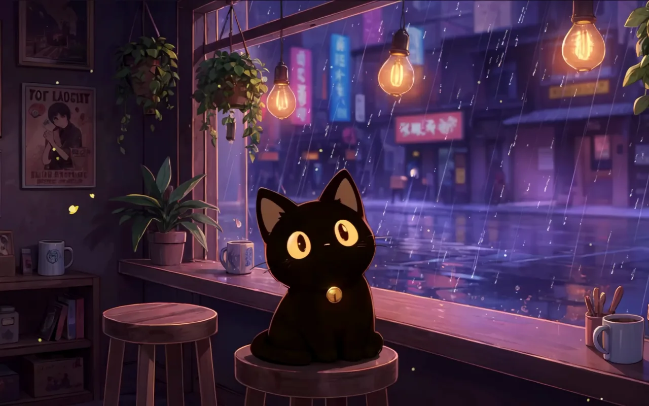 Kitty Café live wallpaper preview
