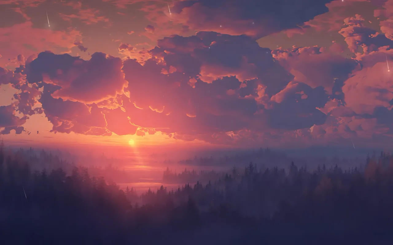 Starry Sunset live wallpaper preview