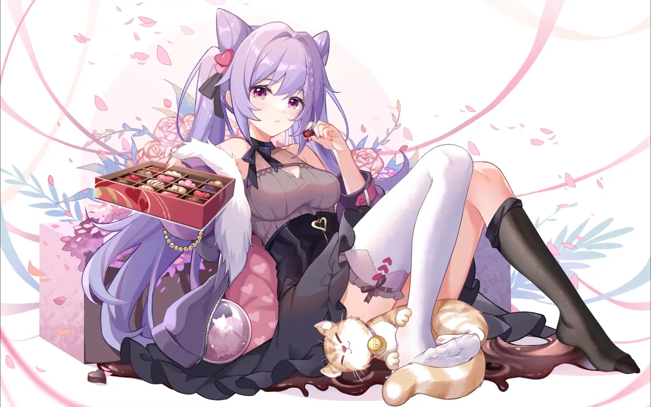 Keqing's Chocolate live wallpaper preview