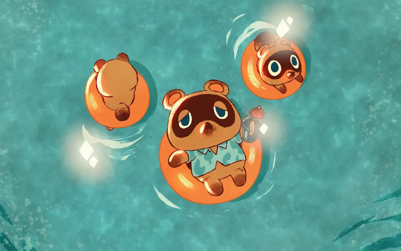 Tom Nook Pool live wallpaper preview