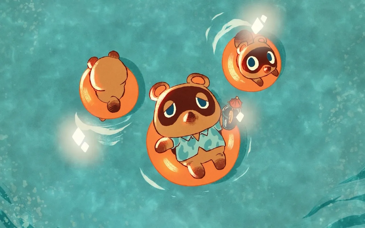 Tom Nook Pool live wallpaper preview