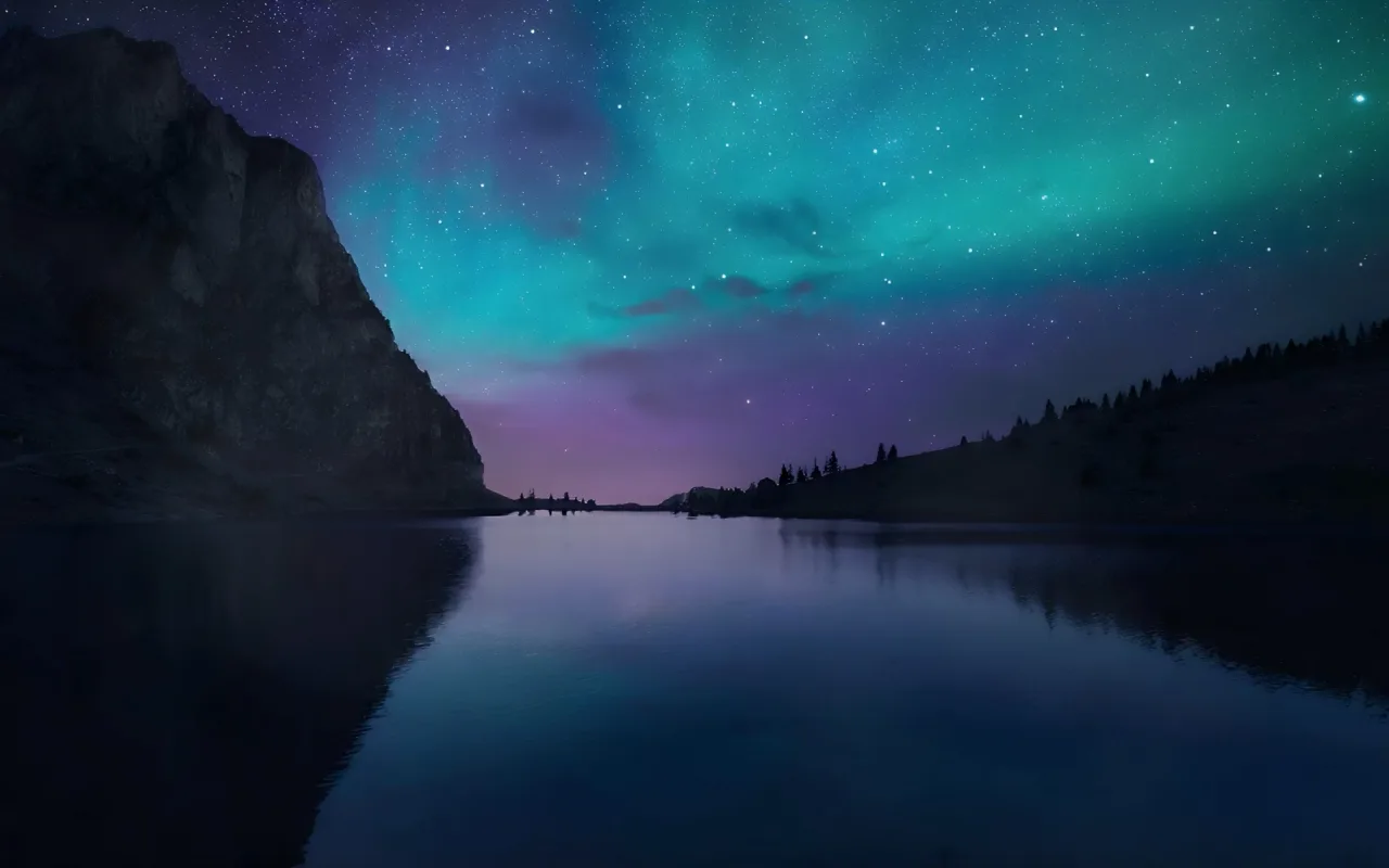 Aurora Lake live wallpaper preview