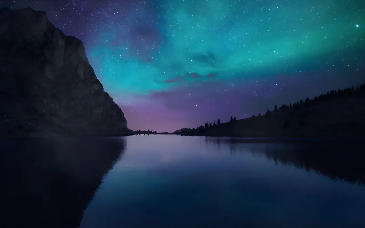 Aurora Lake live wallpaper preview