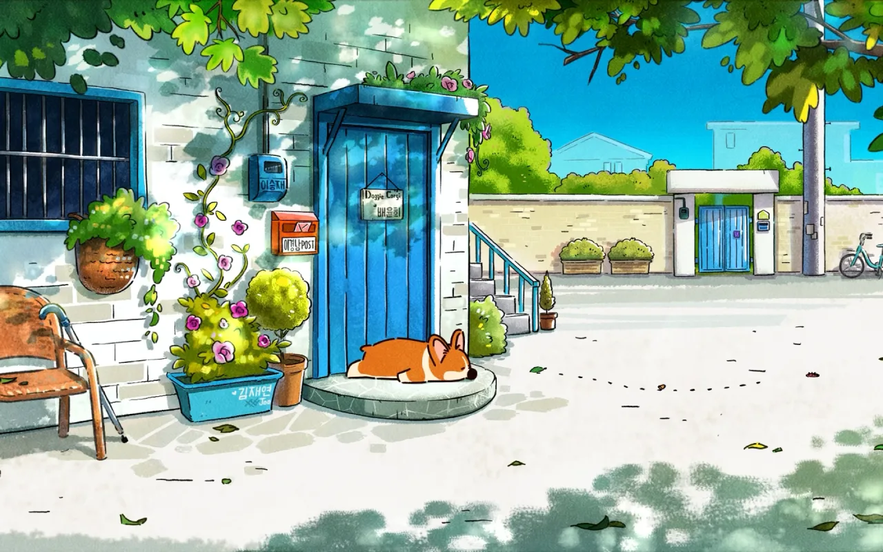 Corgi Lazy Afternoon live wallpaper preview