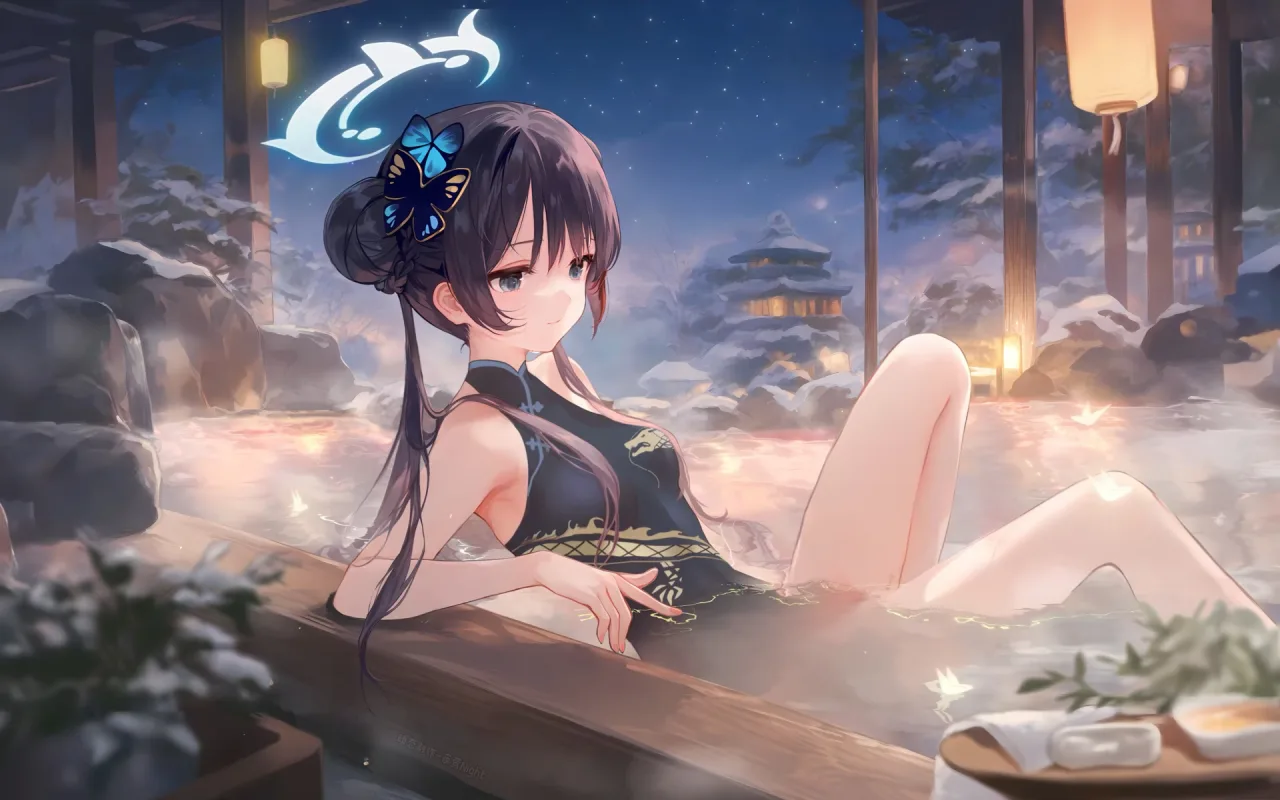 Kisaki's Hot Spring live wallpaper preview