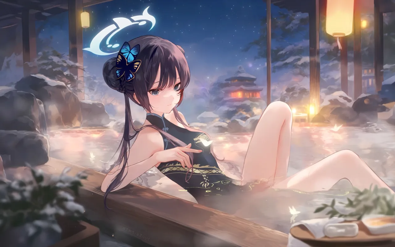 Kisaki's Hot Spring live wallpaper preview