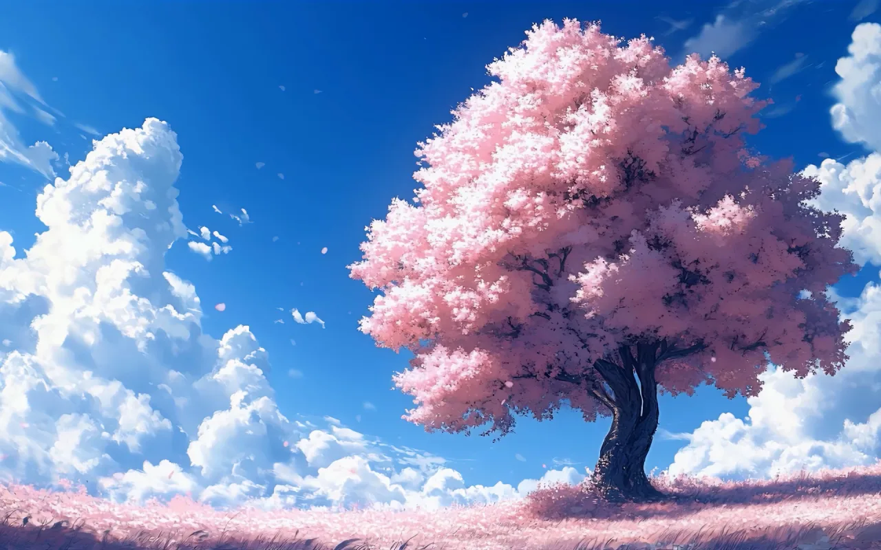 Large Sakura Tree live wallpaper preview