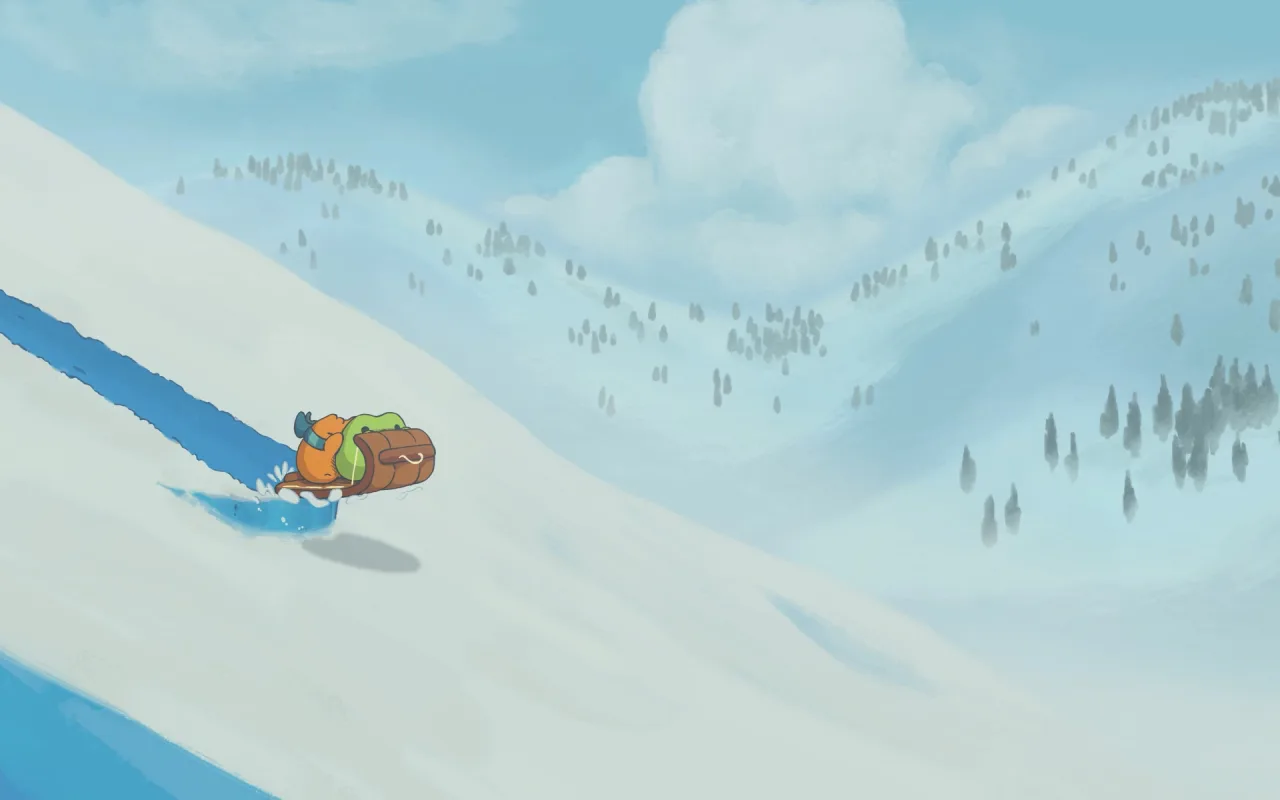 Sledding Frogs live wallpaper preview