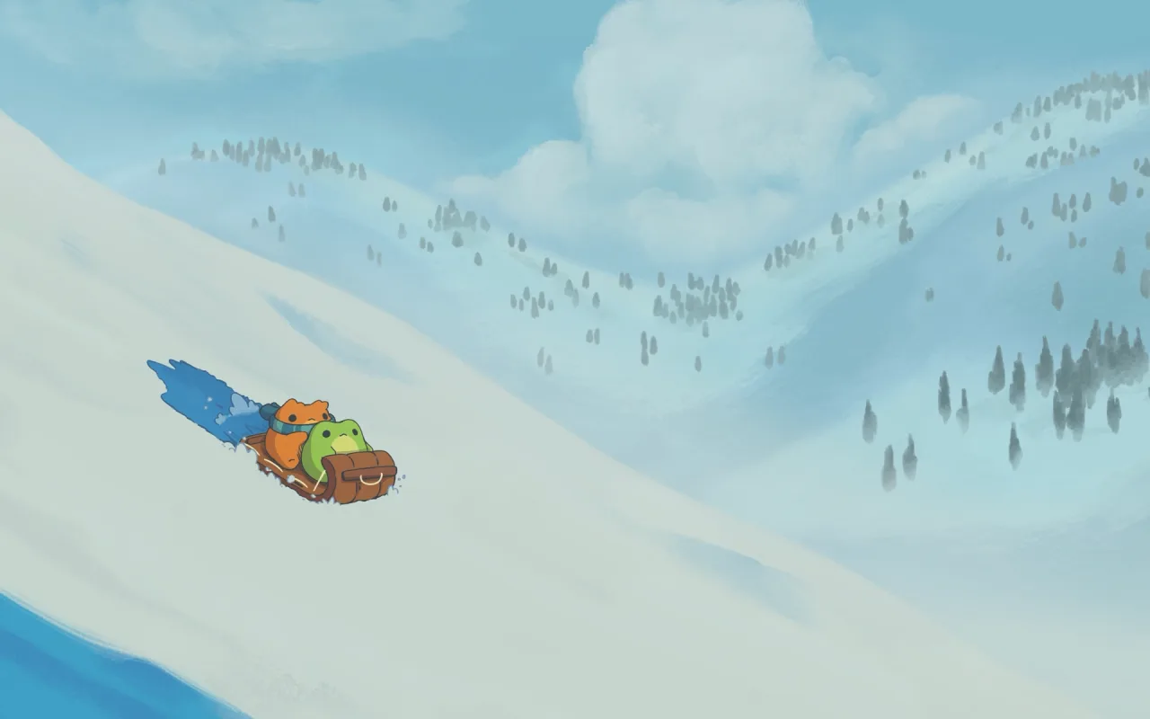 Sledding Frogs live wallpaper preview