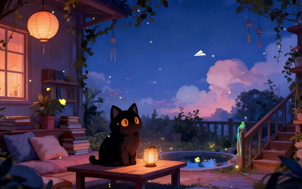 Summer Night on the Porch live wallpaper preview