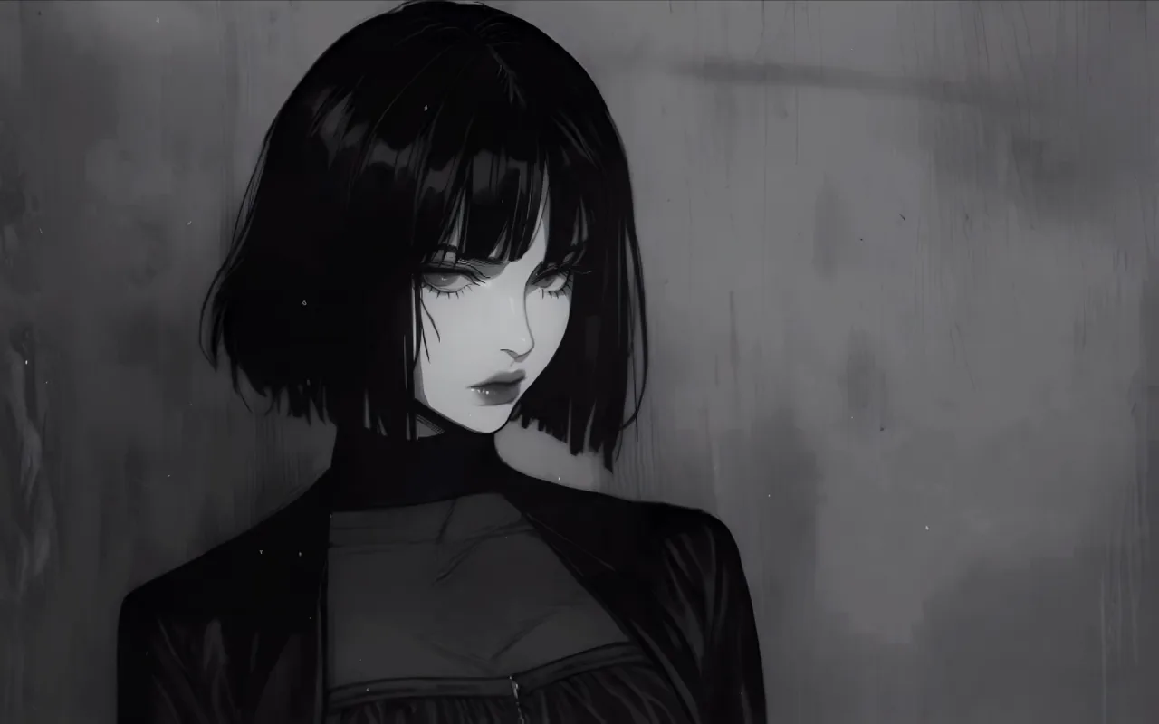 Dark Aesthetic Girl live wallpaper preview