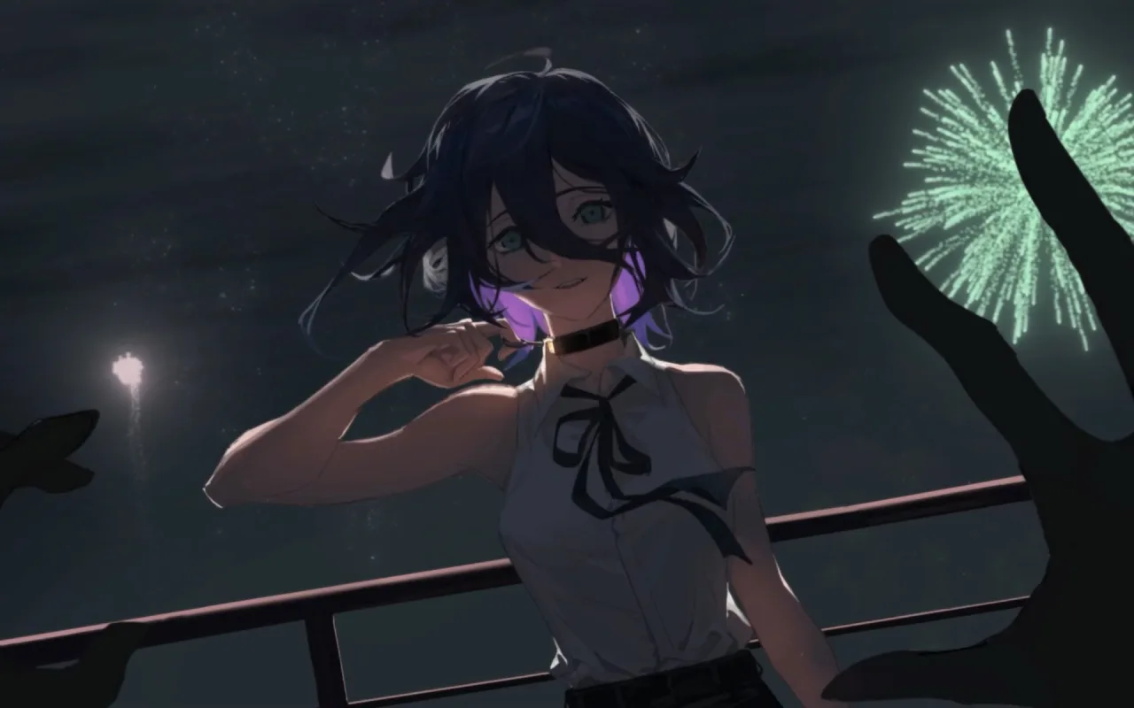 Reze Chainsaw Man fireworks live wallpaper preview