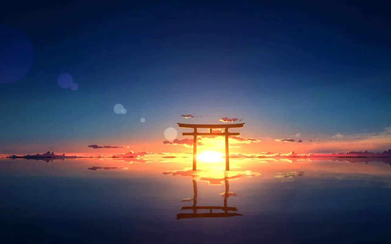 Torii at Sunset live wallpaper preview