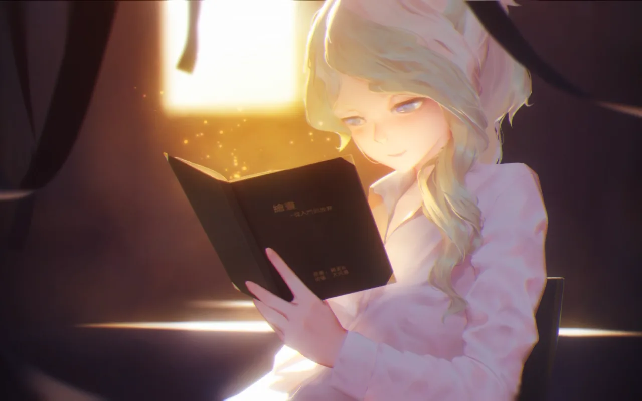Girl Reading live wallpaper preview