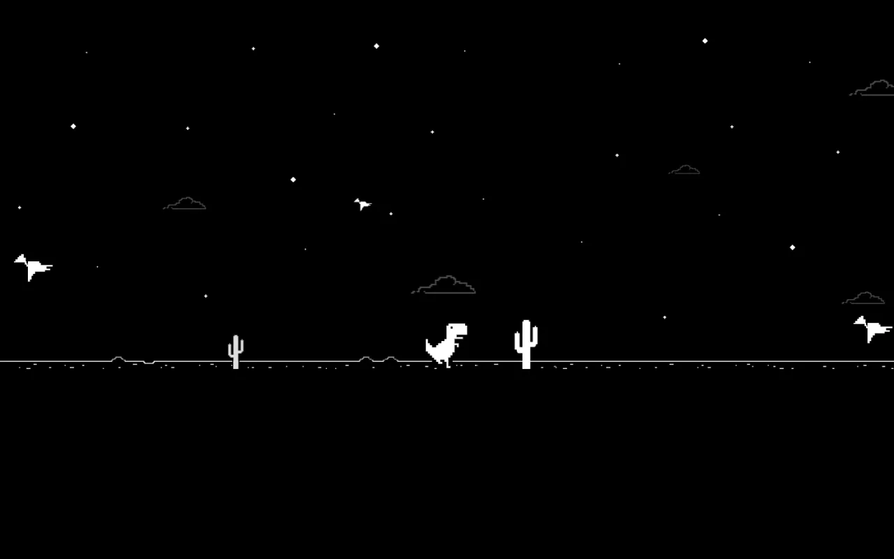 Google Dinosaur live wallpaper preview