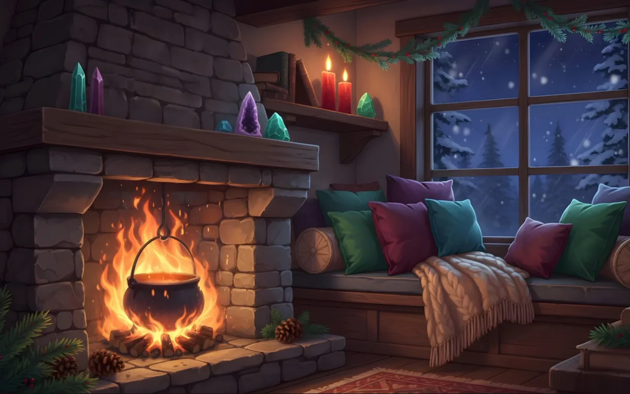 Winter Witch Lodge live wallpaper preview