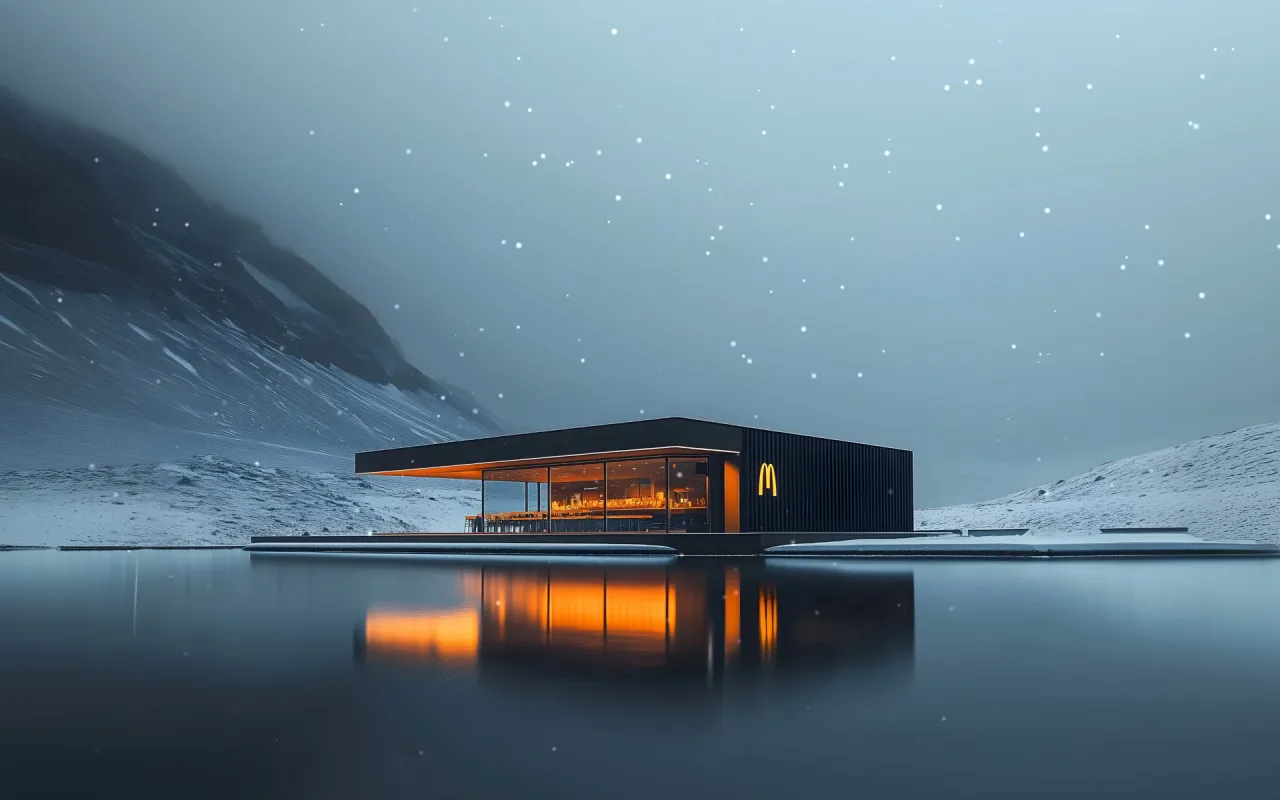 Futuristic Winter Lodge live wallpaper preview