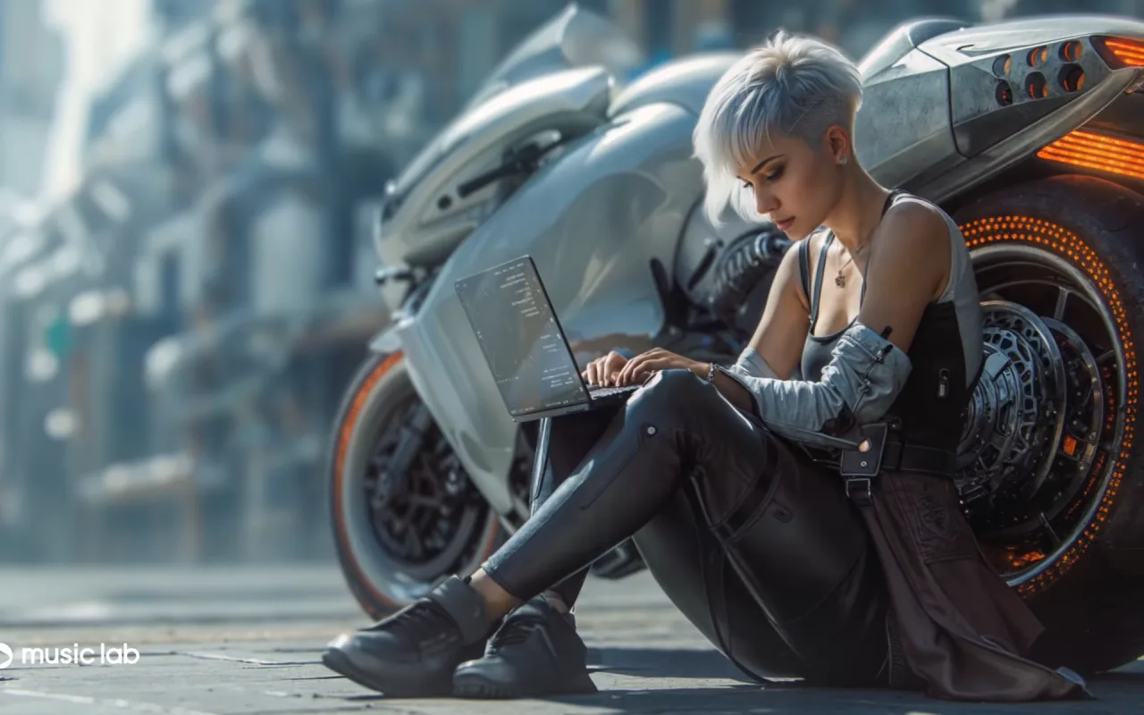 MusicLab - Girl Bike Coding live wallpaper preview