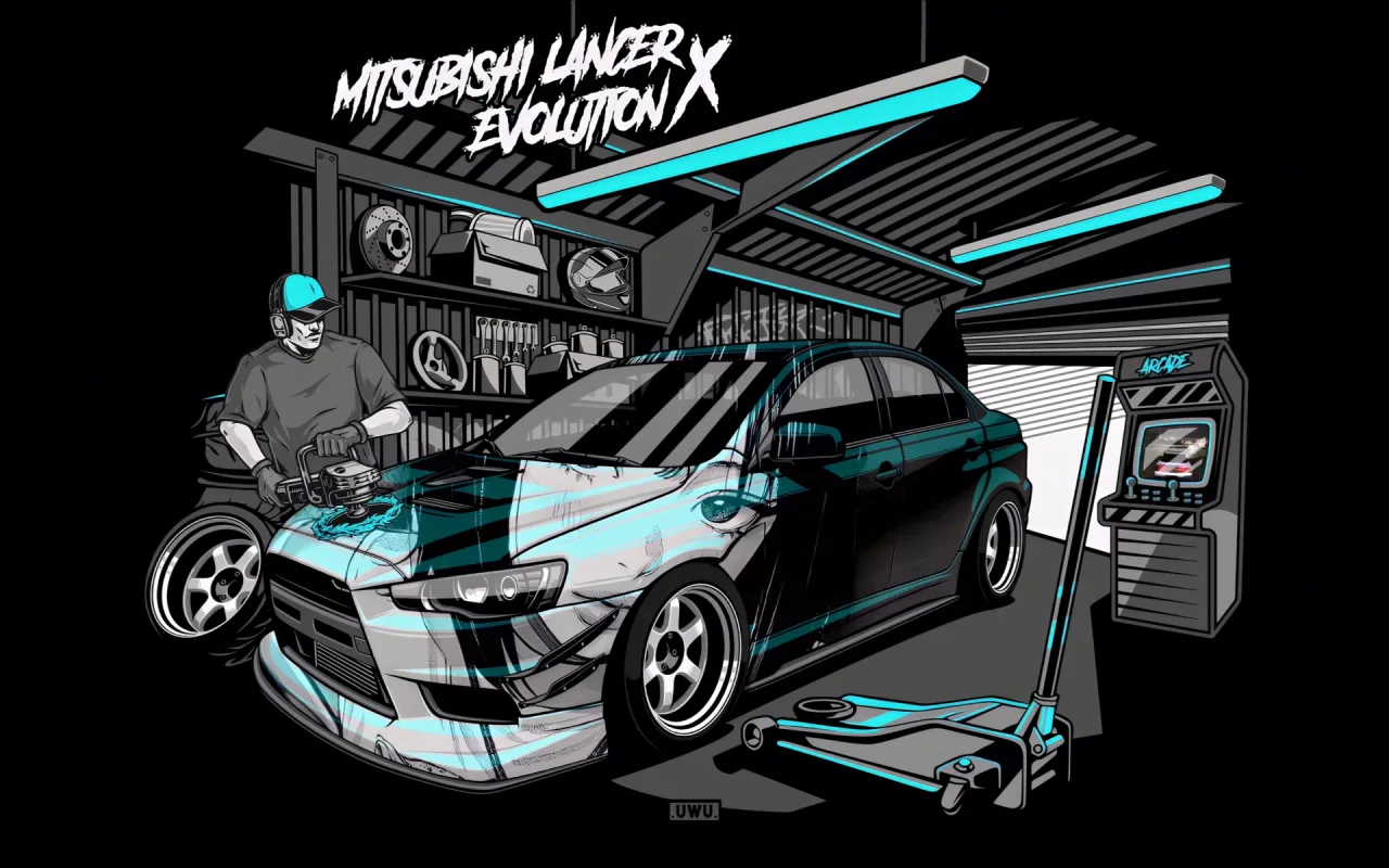 Mitsubishi Lancer Evo X live wallpaper preview