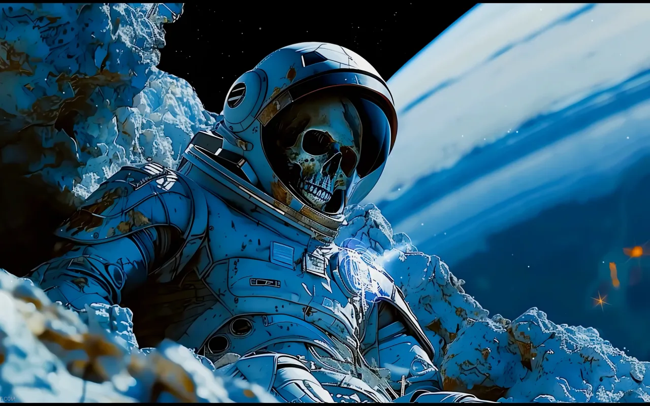 Astronaut Skeleton live wallpaper preview