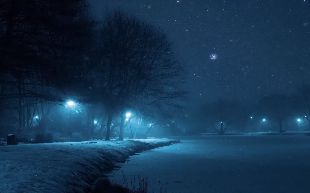 Dark Winter Park live wallpaper preview