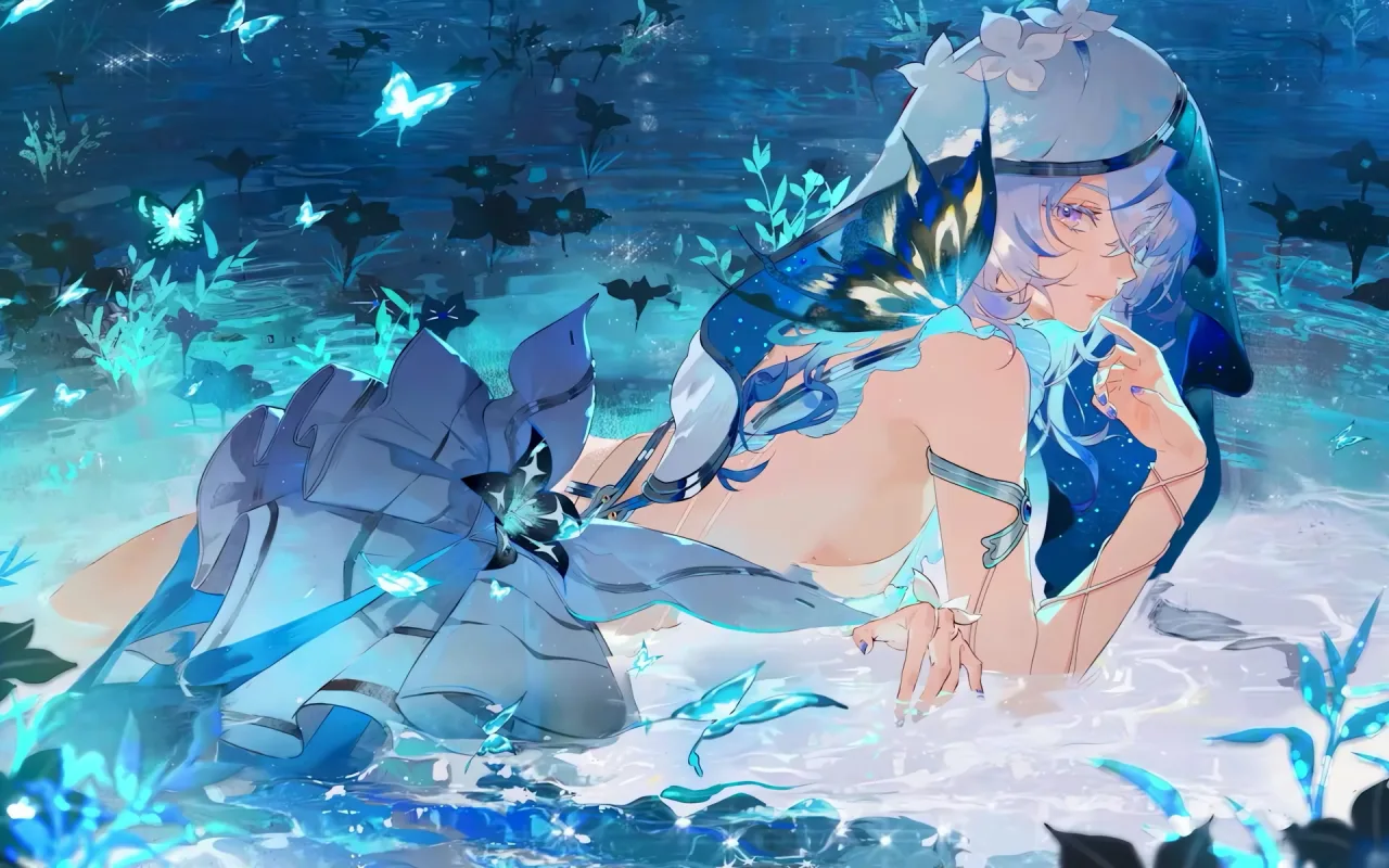 Shorekeeper Lying In The Water live wallpaper preview