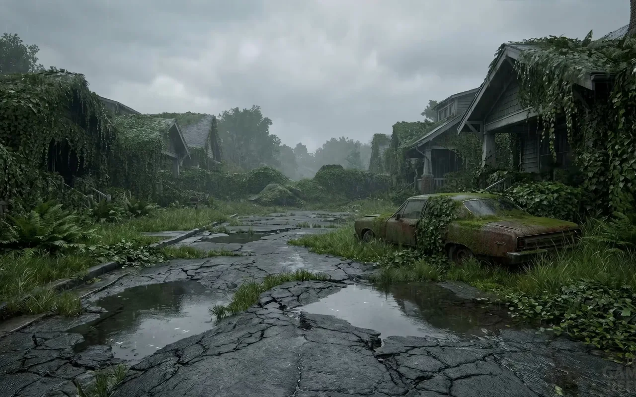 The Last Of Us: Overgrown Suburbs live wallpaper preview