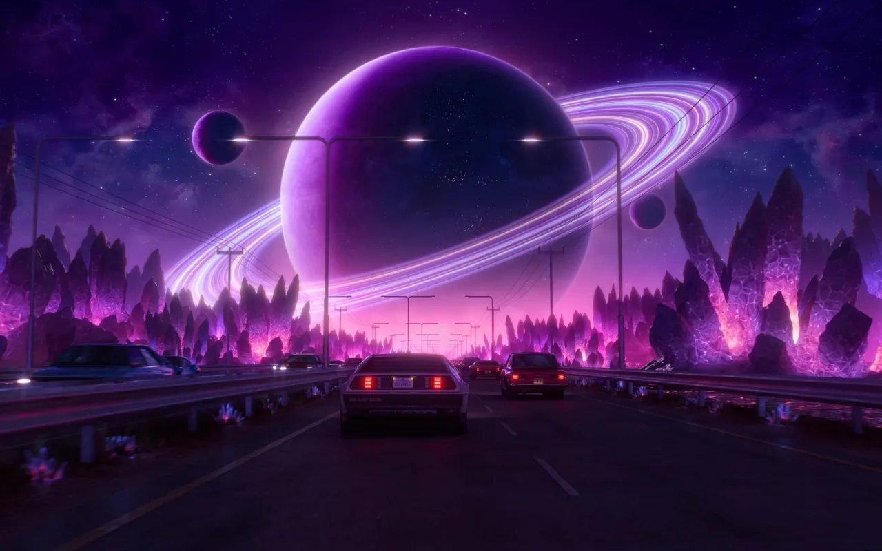 Cosmic Drive live wallpaper preview