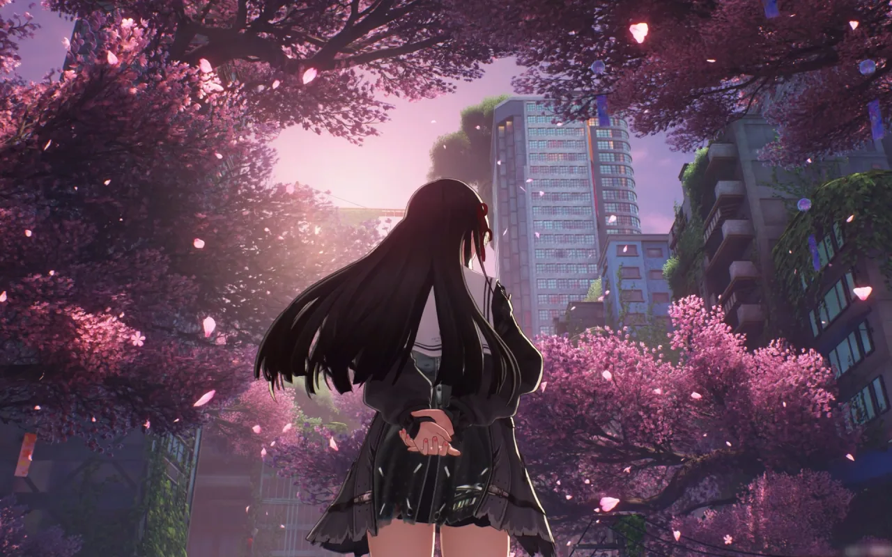 Chisa Under Cherry Blossoms live wallpaper preview