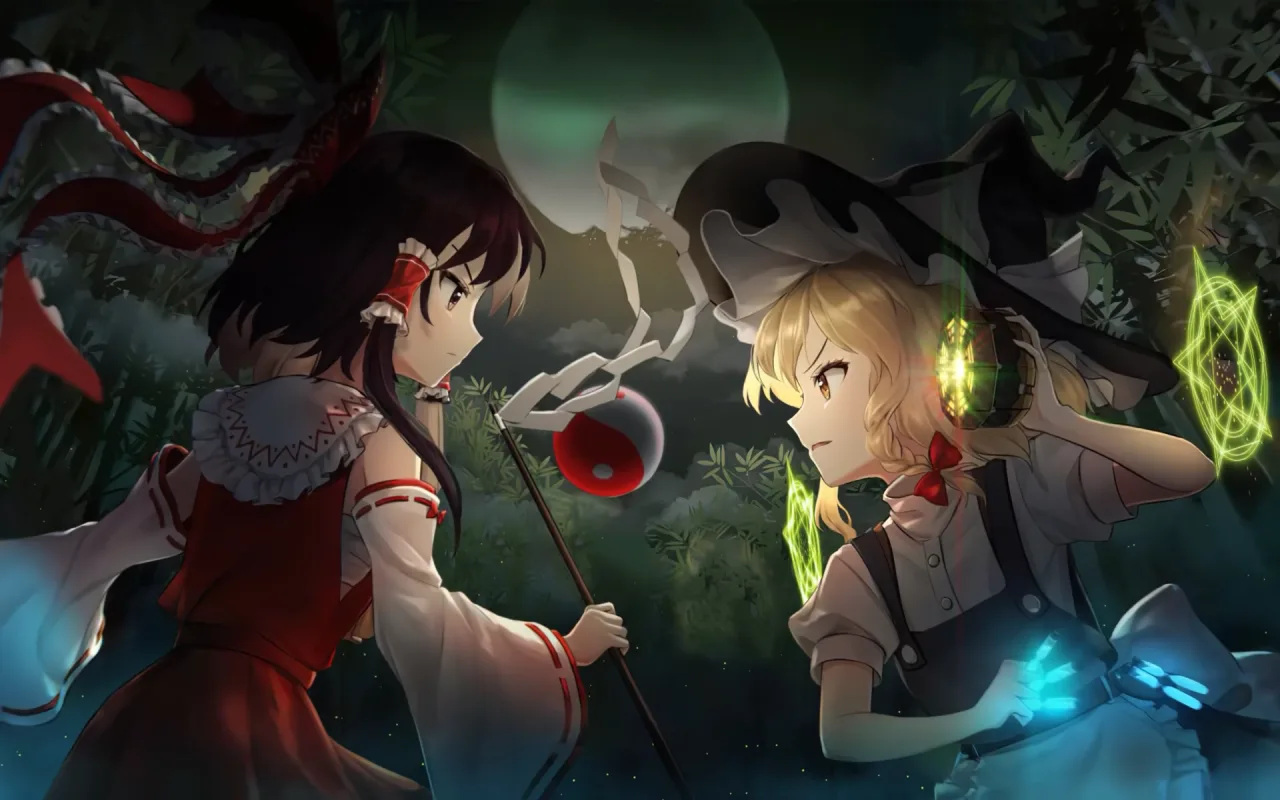 Touhou Reimu vs Marisa live wallpaper preview