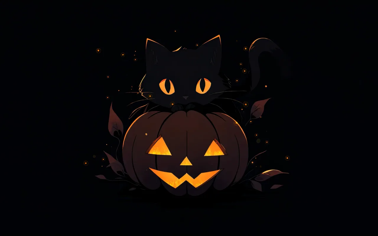 Halloween Cat live wallpaper preview