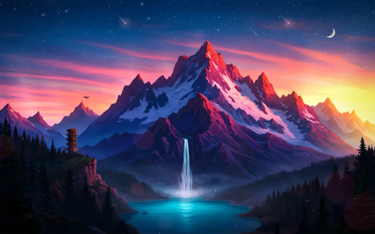 Dreamscape Mountain live wallpaper preview