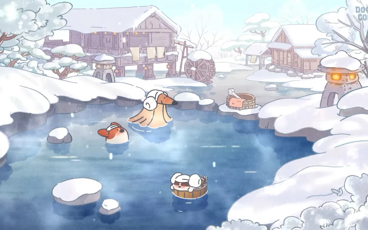 Doggy Don't Care: Hot Springs live wallpaper preview
