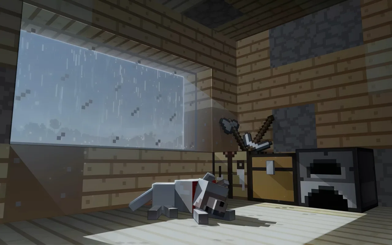 The Minecraft Dog live wallpaper preview