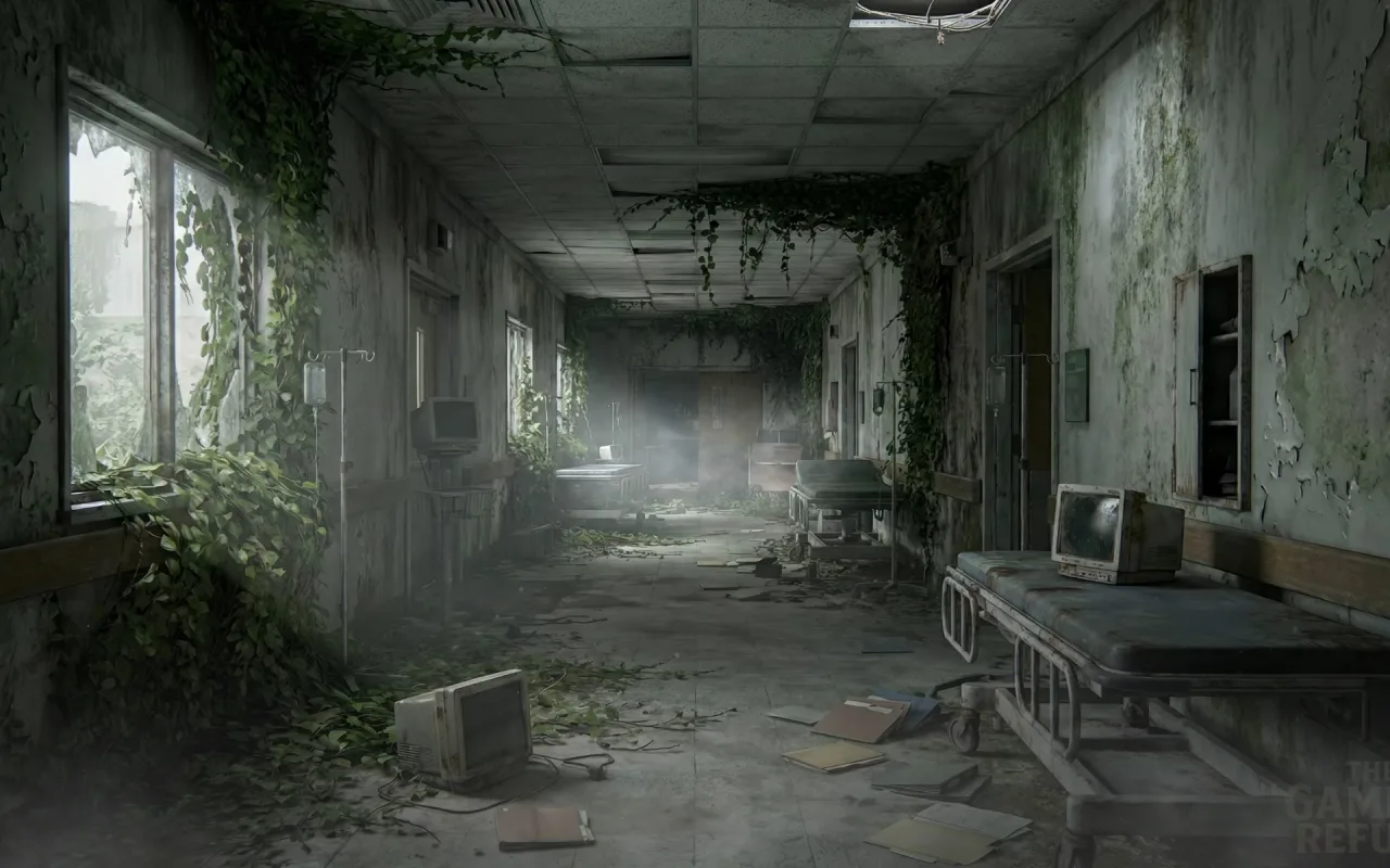 The Last Of Us: Abandoned Hospital Corridor live wallpaper preview