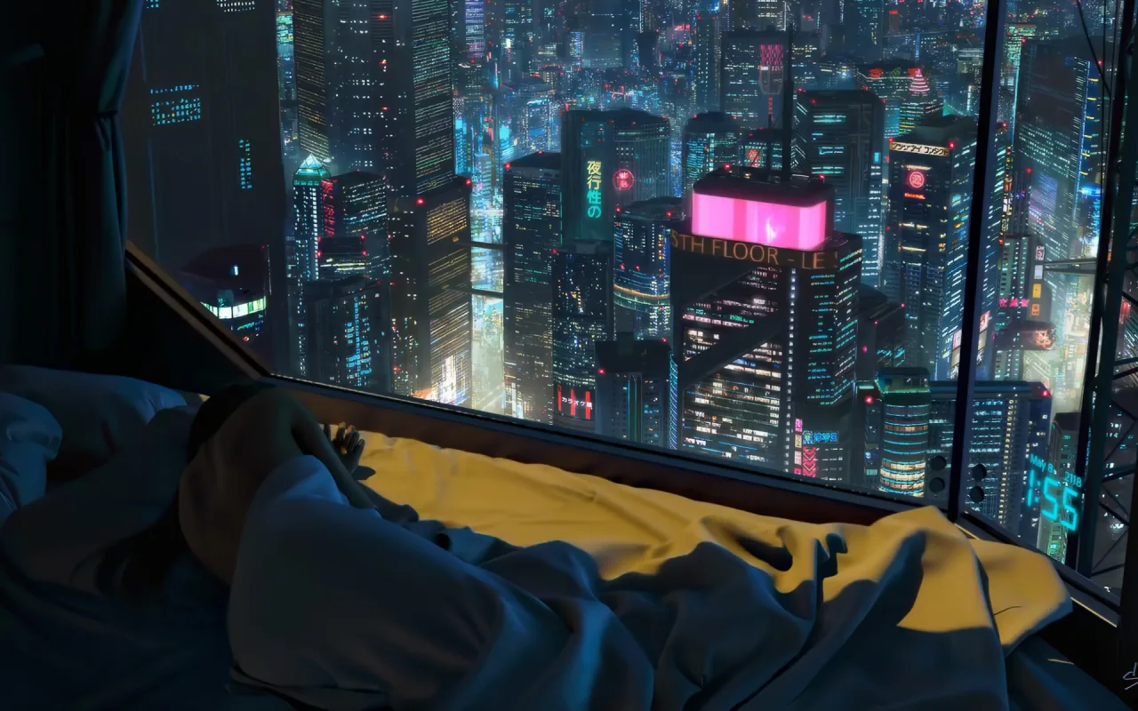 Cyberpunk City View live wallpaper preview