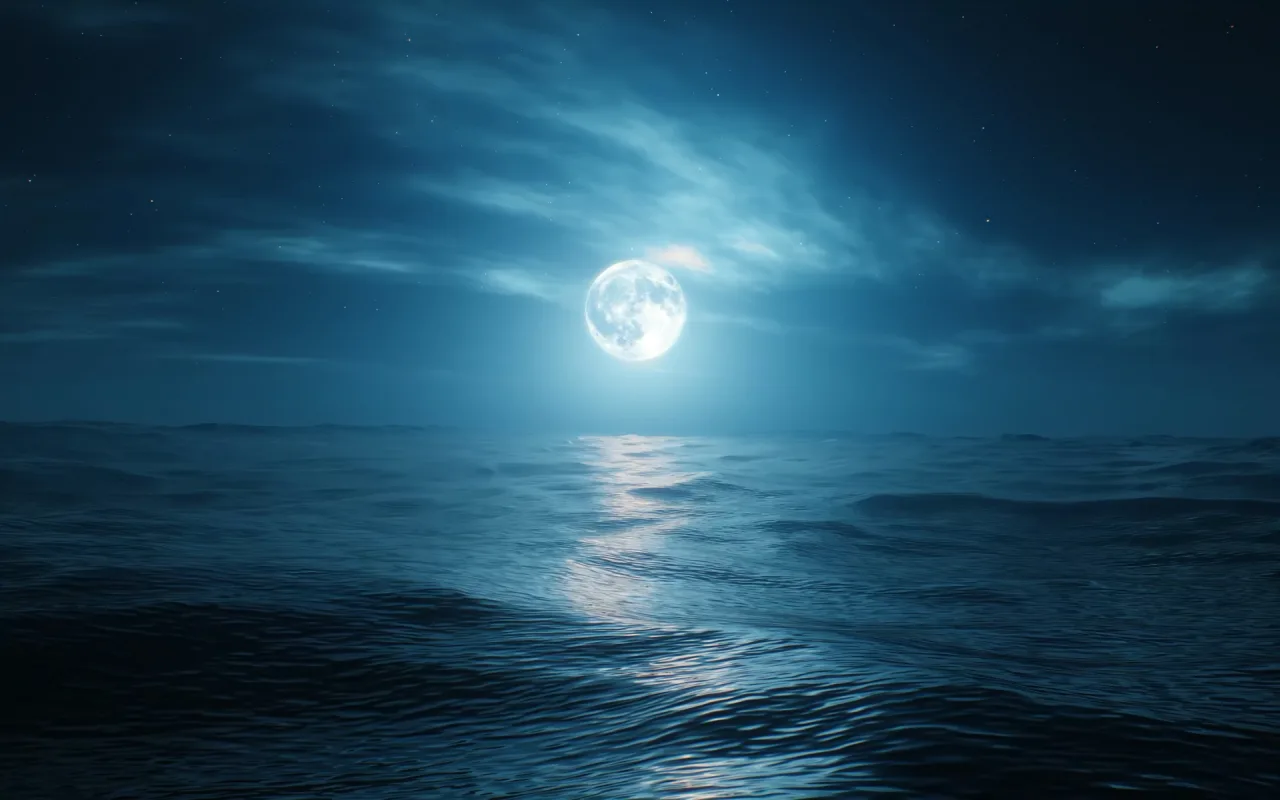 Moonlit Night Ocean live wallpaper preview