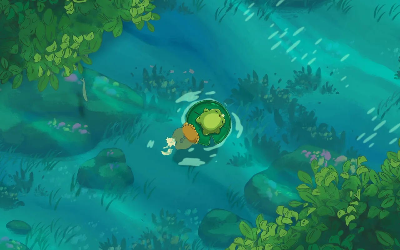 Lazy River Toads live wallpaper preview