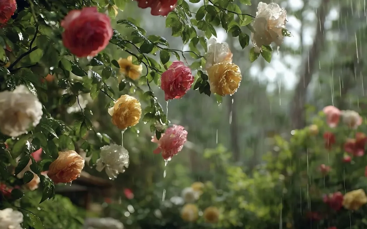 Gentle Garden Rain live wallpaper preview