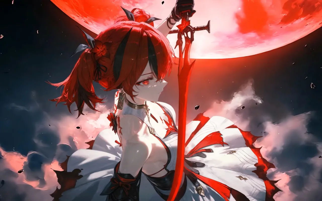 Camellya Blood Moon live wallpaper preview