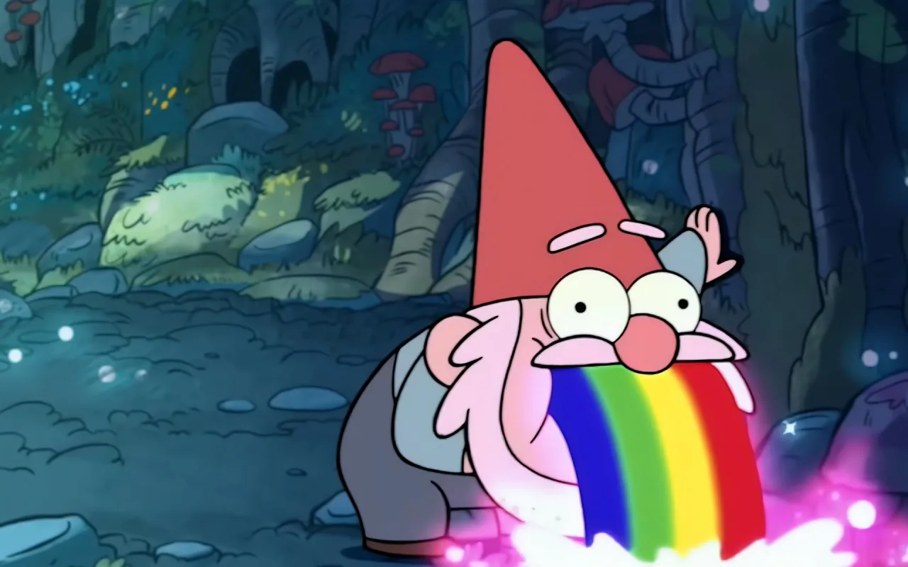 Puking Gnome live wallpaper preview
